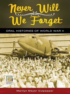 cover image of Never Will We Forget